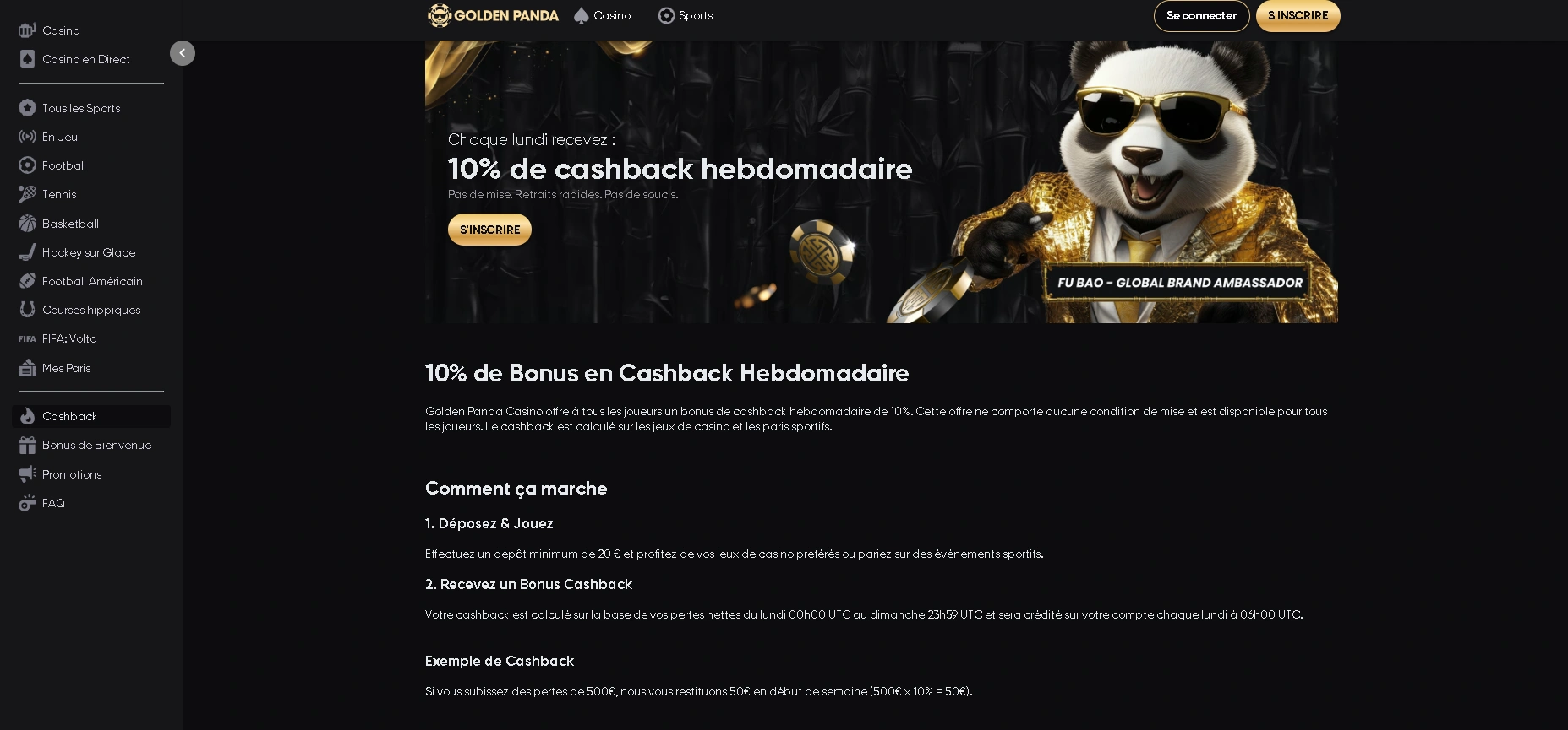 Jeux compatibles avec les bonus Golden Panda